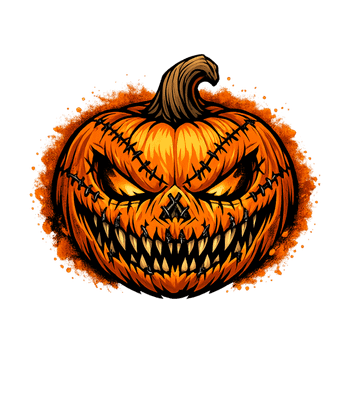 Scary Stitched Pumpkin