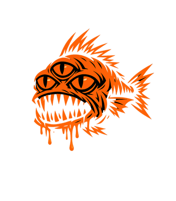 Orange Piranha Monster