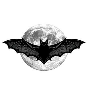 Moon Bat Silhouette