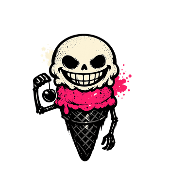 Skull Ice Cream Smile
