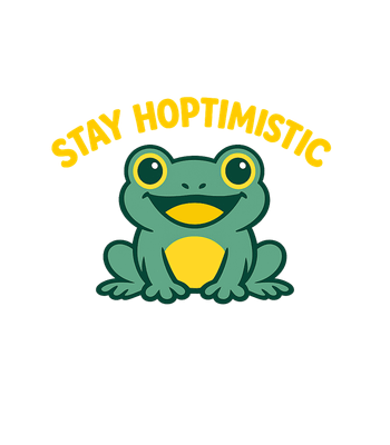 Stay Hoptimistic Frog