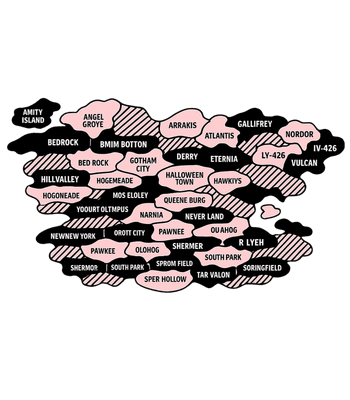 Fictional Places Map