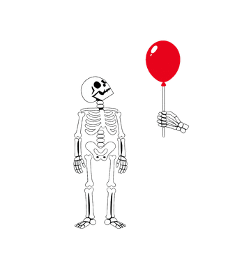 Red Balloon Skeleton