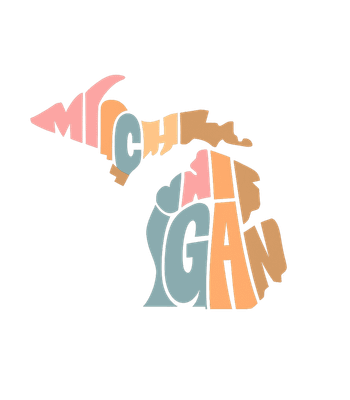 Groovy Michigan Map