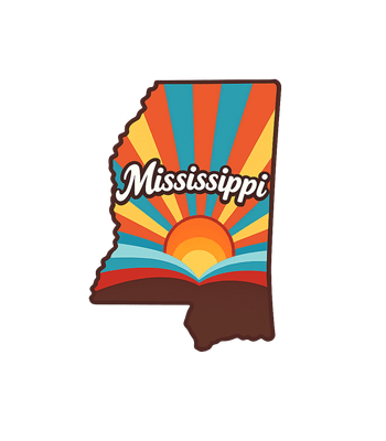 Retro Mississippi Sunset