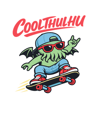 Cool Cthulhu Skateboarder
