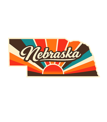 Retro Nebraska Sunset