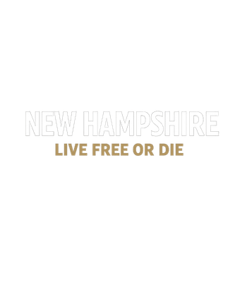New Hampshire White and Gold Basic T-Shirt