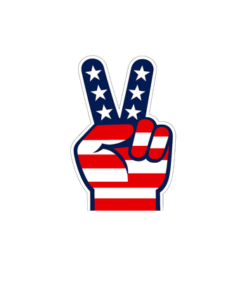 USA Peace Women's V-Neck Tee