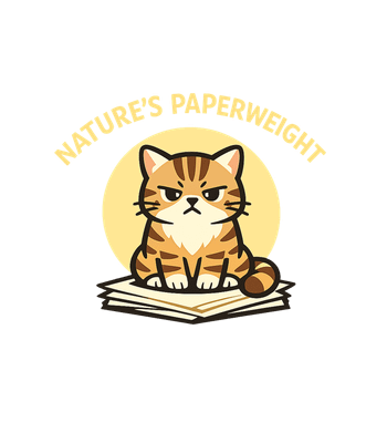 Nature's Paperweight Cat