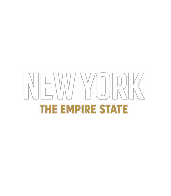 New York White and Gold Basic T-Shirt