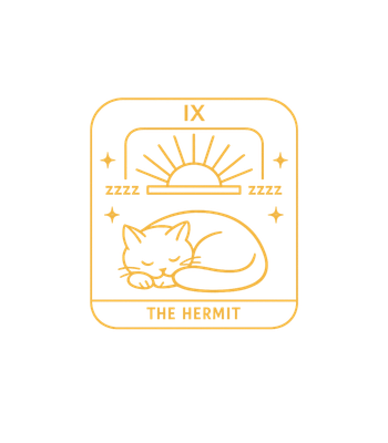 Sleeping Cat Hermit Tarot