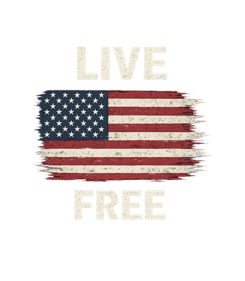 Live Free American Flag