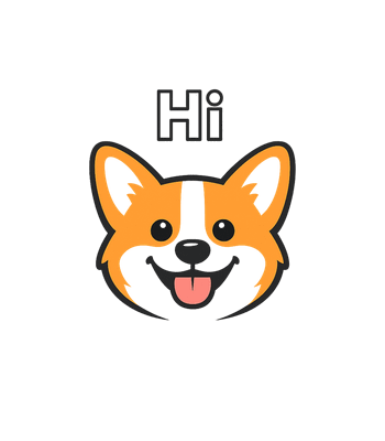 Happy Corgi Hi