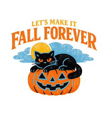 Fall Forever Cat Pumpkin