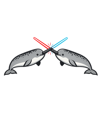 Narwhal Lightsaber Battle