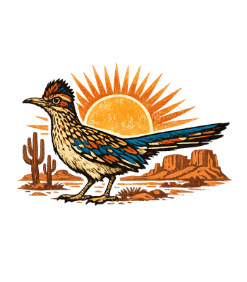 Desert Roadrunner Sunset