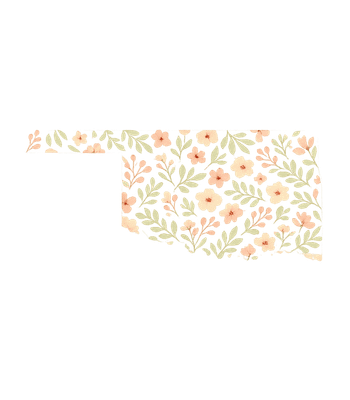 Floral Oklahoma Map