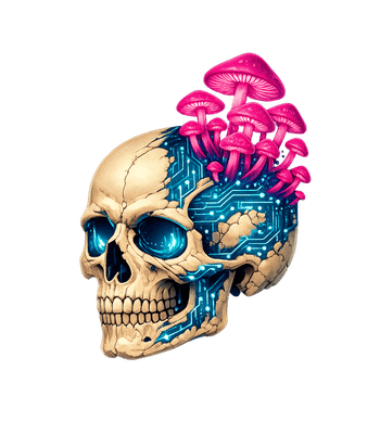 Mushroom Circuit Skull