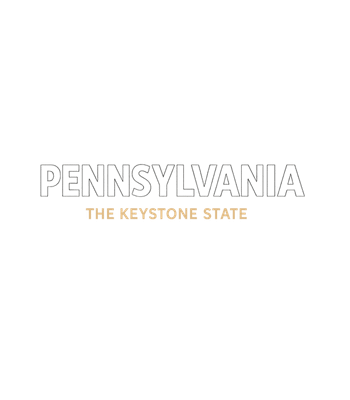 Pennsylvania White and Gold Basic T-Shirt