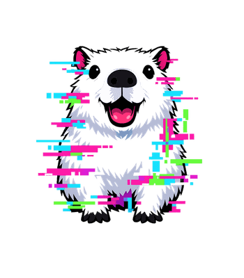 Glitchy Digital Badger