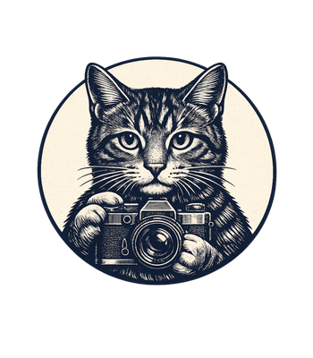 Cat Photographer Vintage Camera