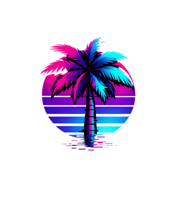 Retro Palm Sunset