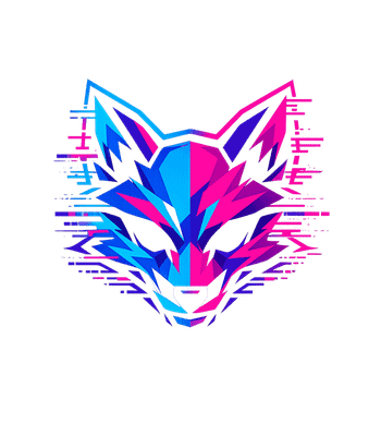 Neon Glitch Fox