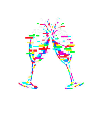 Colorful Glitch Cheers