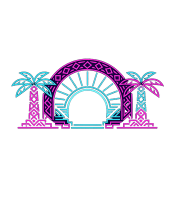 Neon Tropical Sunset