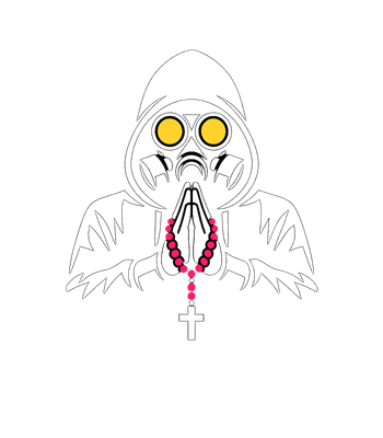 Praying Gas Mask Rosary