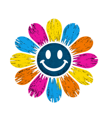 Colorful Smiley Flower