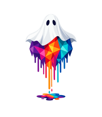 Colorful Ghost Art