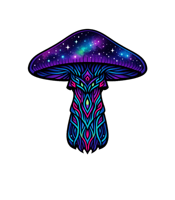 Cosmic Galaxy Mushroom