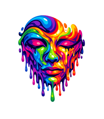Psychedelic Drip Face