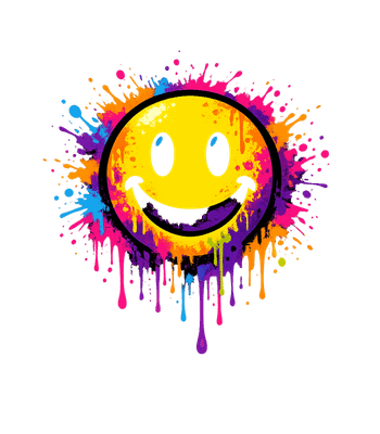 Happy Paint Splatter Smiley