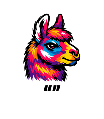 Vibrant Pop Art Llama