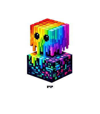 Melting Rainbow Cube