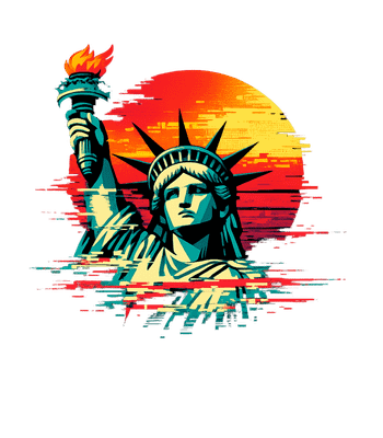 Glitch Liberty Sunset