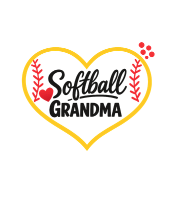 Softball Grandma Heart