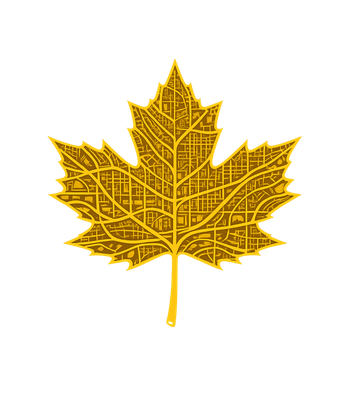 Cityscape Maple Leaf