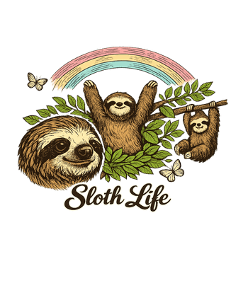 Sloth Life Rainbow