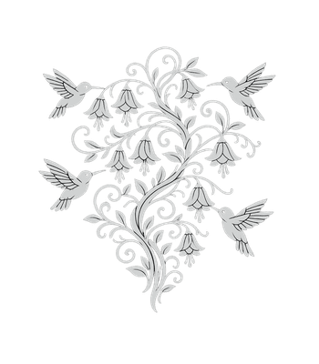 Hummingbird Floral Vine