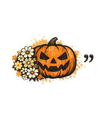 Spooky Floral Pumpkin