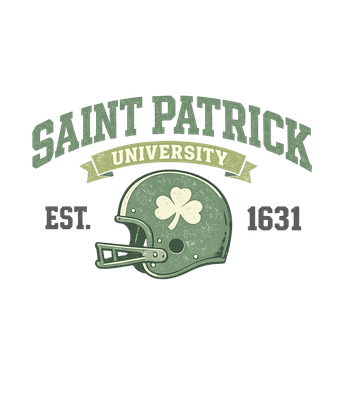 *DEAL* Football Helmet St. Patrick's Graphic Tee - White
