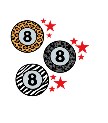 Leopard 8 Ball Stars