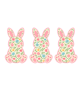Sweet Floral Bunnies